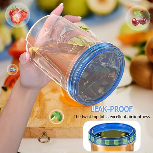 6 Pack-32 OZ Freezer Storage Containers, Round Plastic Containers with Twist Top Lids, BPA Free Food Storage Containers, Leakproof Meal Prep Containers Microwave/Dishwasher Safe - color: 6P-32 OZ