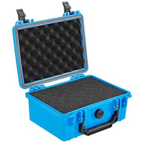 Eylar Protective Camera Hard Case Water & Shock Proof w/Foam, TSA Standards 9.12 inch 7.56 inch 4.37 inch (Light Blue) - color: Light Blue
