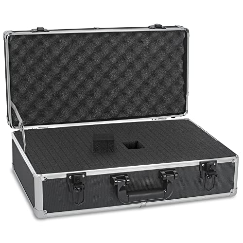 20 Inch Hard Carrying Case | Ideal for Wireless Mic System Storage & Camera Gear Transportation, Aluminum Alloy Sturdy Build, Customizable Pre-Diced Foam - size: Inner：19.6''X 9.6''X 5.6''