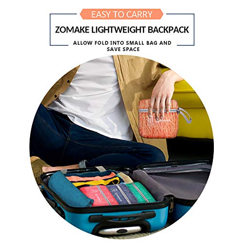 ZOMAKE 25L Ultra Lightweight Packable Backpack, Foldable Hiking Backpacks - color: Orange, size: 25L