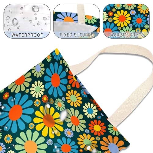 Car Trash Bag Hanging No Snap Small Garbage Bag for Car Back Seat Cute Printed One-handed Strap Trash Bags Car Accessories-Hippie Flower Car Trash Bags - color: Flower Car Trash Bag