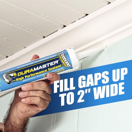 Titebond DuraMaster Sealant, Black – Multi-Surface Construction Sealant, Strong Adhesion for Interior/Exterior Use, UV-Resistant – 32011, 10.1 Oz. Cartridge - style: 32011, Black