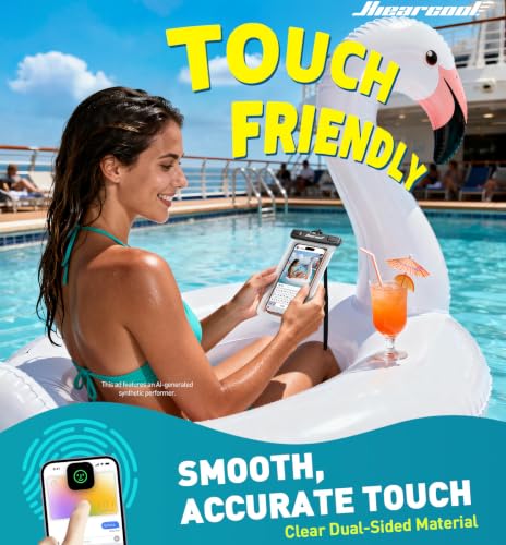 Hiearcool Waterproof Phone Pouch, Waterproof Phone Case, 2-Pack Clear - color: 2 Clear