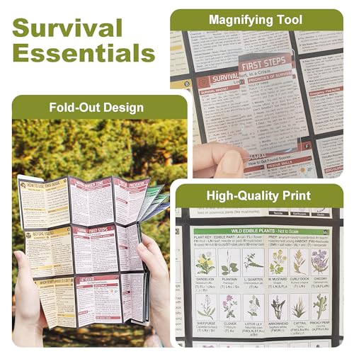 Tiny Pocket Survival Guide EDC Survival Kits Military Grade for Field Emergency, First Aid, Disaster, and Rural Urban Preparedness - style: Fully Waterproof