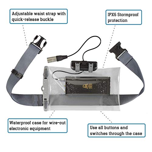 Aquapac Waterproof Radio Microphone Case, Large | Plastic Waterproof Case For Radio Microphones, Professional Sound Engineer, Wired Specialist Electronic Devices, Made In UK - size: Large