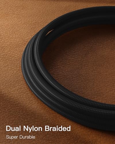 CONMDEX Android Auto USB Cable Short [2ft,2-Pack] 10Gbps, 3A Fast Charging - color: Black, size: 2ft+2ft, style: 2Pack