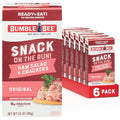 Bumble Bee Snack On The Run! Protein Snack Pack - Ham Salad with Crackers - 8g Protein per Box - Ready to Eat Easy-Open Can (Pack of 6) - size: 3.5 Ounce (Pack of 6)