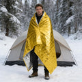 82.6x56in Emergency Blankets Mylar Thermal Blanket Survival Blankets for Heavy Duty Camping Gear,First Aid(4Pack-Gold) - color: 4pack-gold