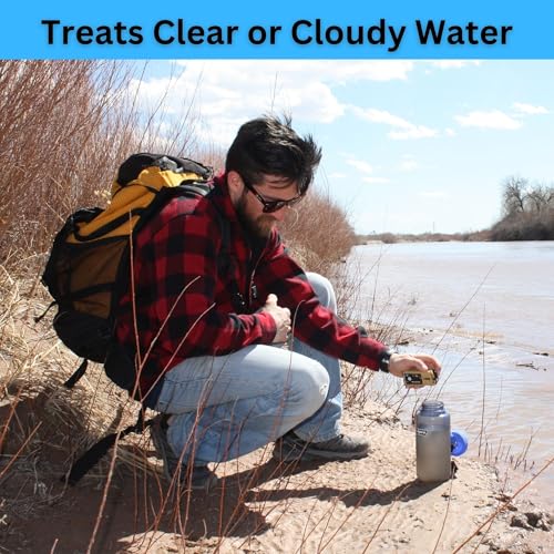 H2gO GLOBAL Survival Water Purifier USB-C, 2.5 mg/L, Camping Water Purifier, Tactical Survival Gear, Emergency Water Filtration. Hiking Gear Essential with Virtually Unlimited Purification.