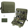 WYNEX Tactical Molle Admin Pouch, Laser-Cut, EDC Organizer Tool Pouch | Utility Organizer EDC Medical Bag, EDC Pocket Modular Pouch, Tactical Accessories EDC Pouch, Include U.S Patch - color: Army Green