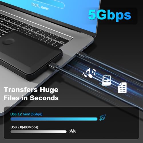USB 3.0 Male to Male Cable 20Ft,USB to USB Cable with Gold-Plated Connector for Hard Drive Enclosures, DVD Player, Laptop Cooler(20ft/6M) - size: 20 ft/6 m