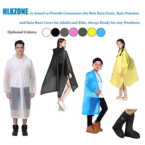 HLKZONE Raincoat, 2 Pack Rain Ponchos for Adults Travel Rain Jacket Packable Rain Coats for Women with Drawstring Hood - color: G-purple