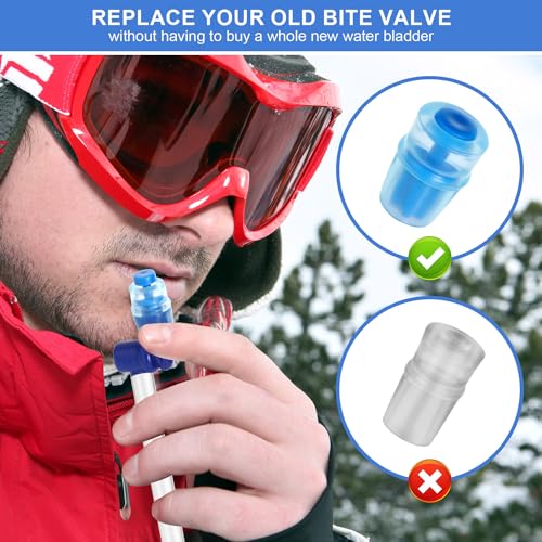 6pcs Bite Valve Replacement, Soft Silicone Bite Valve Nozzle Silicone Mouthpiece Replacement Compatible with Osprey Packs Hydraulic Reservoirs