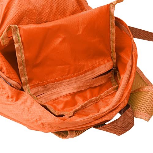 25L Backpack Packable Foldable Ultra Lightweight Water Resistant Durable Camping Travel Hiking Daypack for Men Women (Orange) - color: Orange