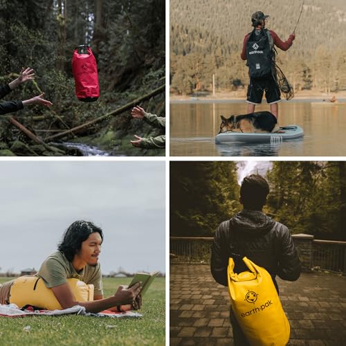 Earth Pak Waterproof Dry Bag with Zippered Pocket - Waterproof Dry Bag Backpack Keeps Gear Dry - color: Camo, size: 10L