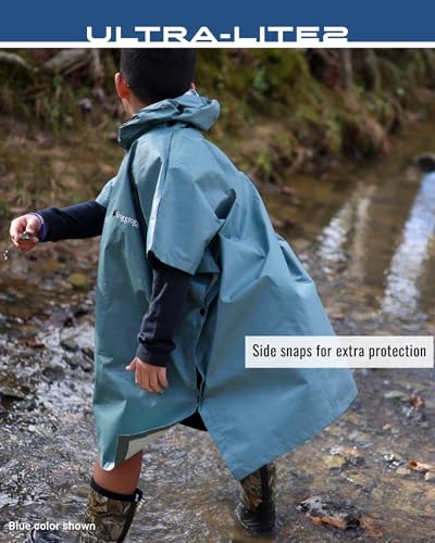 FROGG TOGGS Ultra-lite2 Waterproof, Breathable Rain Poncho - color: Dark Green, style: Youth