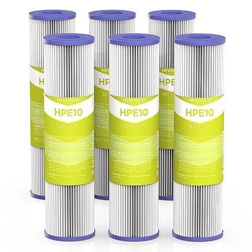 5 Micron Whole House Water Filter Cartridge, 10" x 2.5", 6-Pack - size: 5 Micron, style: 6 Pack