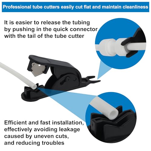 Refrigerator Water Line Kit - 1/4" Tubing Used to Ice Maker, Water Filter - style: A-25ft-11pcs Fittings