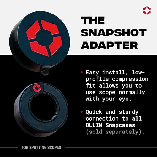 Snapshot Spotter Adapter - Spotting Scope Digiscoping Mount, Size 02 | Magnetic spotting scope phone adapter to capture your view, compatible with OLLIN Snapcases