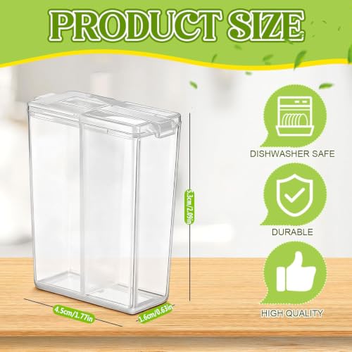 2Pcs Mini Salt and Pepper Shakers, Travel Spice Containers, Portable Seasoning Set, Refillable Plastic Jars with Lids for Home Kitchen, Restaurant, Wedding, Camping, RV, BBQ, Picnic Cooking - size: 2pcs
