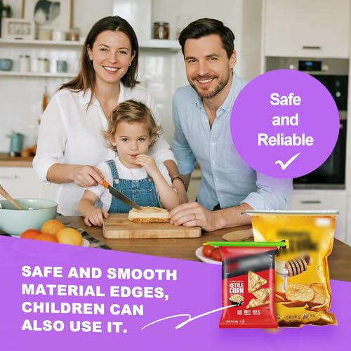 Food Sealing Sticks, Bag Clips 16 Pcs Reusable Bag Sealer Sticks Used For Sealing Various Sealable Snacks Cereal Foods Plastic Bag Sealers (S01-Nordic style) - color: S01-Nordic style