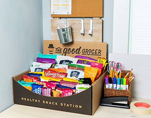 All Natural Healthy Snack Station (50 Count) by The Good Grocer - Office Snacks, Variety Pack, School Lunches (Includes Display Box) - size: 50 Piece Set