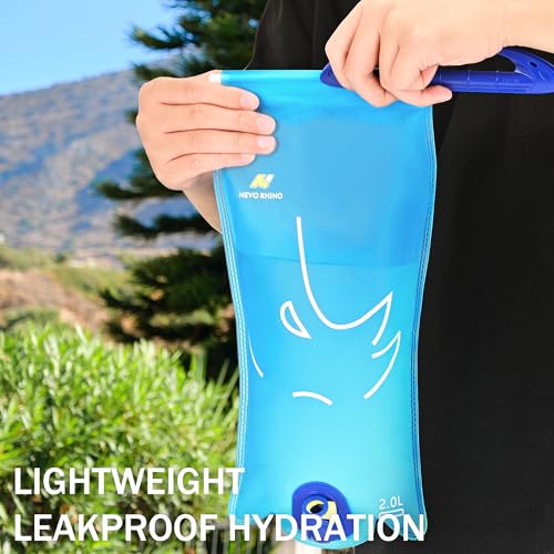 N NEVO RHINO Hydration Bladder 1.5L-3L Kit, Water Bladder for Running Vest - color: 2L-Blue