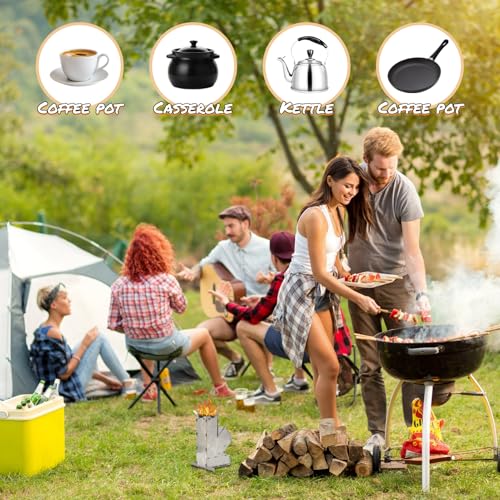 Detachable Camping Wood Stove Rocket Stove Portable Durable Convenient Stainless Steel Detachable Backpacking Stove