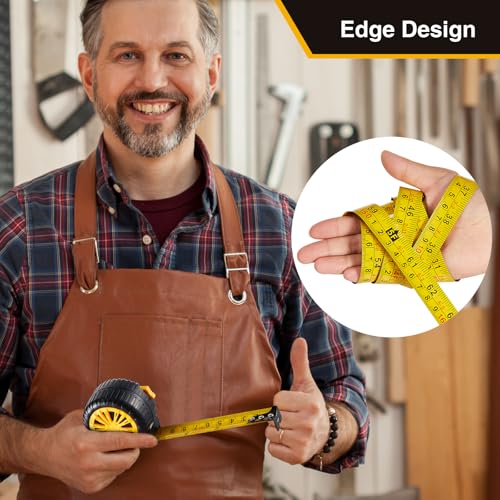 Tape Measure 16 Ft, Self-Locking Retractable Measuring Tape, Inch/Metric Scale, Easy to Read, Perfect for Construction, Carpenters, Handicrafts (16FT)