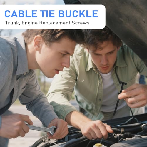 Nylon Universal Cable Tie Buckle - Heavy Duty Self-Locking Zip Ties with Pin & Button, UV-Resistant Multifunctional Fasteners for Auto Repair, Car Maintenance & Daily Fixing (40pcs) - color: 40pcs