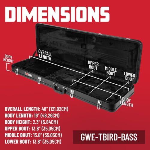 Gator Cases Hard-Shell Wood Case for Thunderbird Bass Guitars (GWE-TBIRD-BASS) - style: Thunderbird Bass