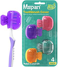 Mspan Electric Toothbrush Head Cover: Sonic Toothbrush Cap Travel Protector Plastic Brush Pod Protection Clip Case Value Pack - color: Purple, Pink, Orange, Clear