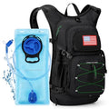 Maelstrom Lightweight Hydration Hiking Backpack with 2L/3L Water Bladder | BPA-free, High Flow Bite, Insulated Compartment, Reflective Strip, Utility Pockets, Perfect for Running, Cycling, Marathon - color: 1.Black, size: 3L Bladder