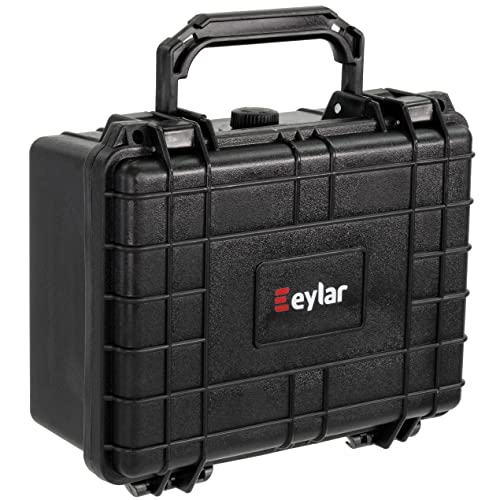 Eylar Protective Camera Hard Case Water & Shock Proof w/Foam, TSA Standards 9.12 inch 7.56 inch 4.37 inch (Black) - color: Black
