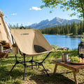 Ultralight Camping Chair for Adults, 3.6 lb Portable Seat, 350 lb Capacity - color: Brown