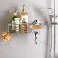 Shower Caddy Suction Cup Shower Shelves Shower Holder，Silver | No Drill, Heavy Duty, Small, Wall Mount, Soap Holder, Shampoo Holder - color: 1 X Silver