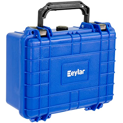 Eylar Protective Camera Hard Case Water & Shock Proof w/Foam, TSA Standards 9.12 inch 7.56 inch 4.37 inch (Blue) - color: Blue