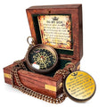 Compass with Wooden Box - Father to Son Gifts - Graduation Day Gifts