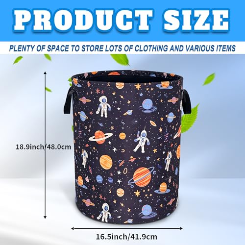 Astronaut Planet Universe Laundry Basket Foldable Oxford Cloth 18.9x16.5 In - color: Astronaut