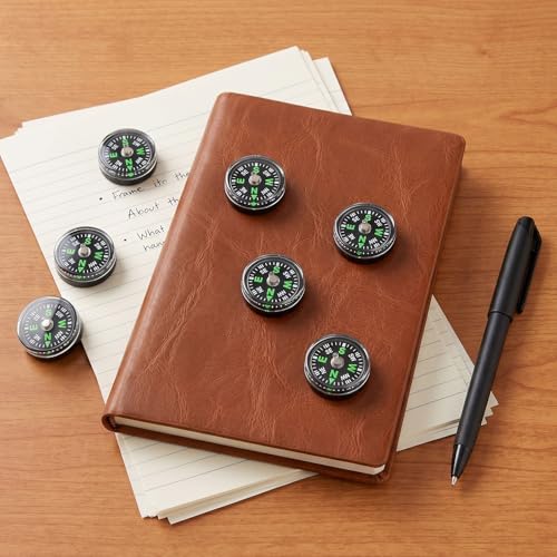 20 Pcs Mini Button Compass Hard Shell, Liquid Filled Button Compass for Hiking Survival Watch Band Paracord Camping Outdoor Activities Accessory Gear 3/4 Inch (20mm)