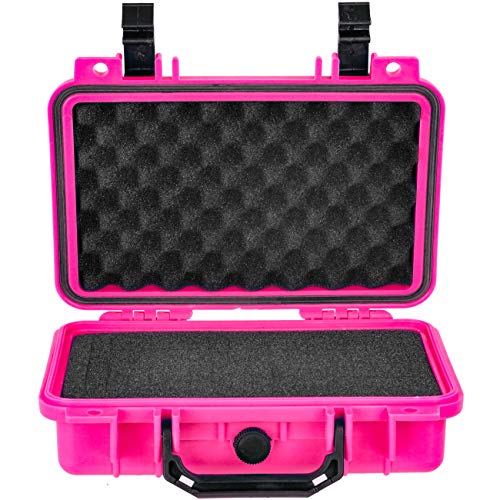 Eylar Protective Gear and Camera Hard Case Waterproof Dry Box with Foam 11.6 Inch 8.3 Inch 3.8 Inch (Pink) - color: Pink