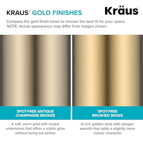 KRAUS Oletto Touchless Sensor Commercial Pull-Down Single Handle Kitchen Faucet with QuickDock Top Mount Assembly in Spot Free Antique Champagne Bronze, KSF-2631SFACB - color: Spot-Free Antique Champagne Bronze, style: Touchless Commercial Style