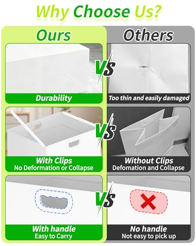Kaiferty 20 Gallon Disposable Trash Cans for Parties, 4 Pack Extra Large Collapsible Pop Up Trash Can with Handles, Portable Cardboard Garbage Can & Recycling Bin for Party Kitchen Camping, White - size: 4 Pack - 20 Gallon