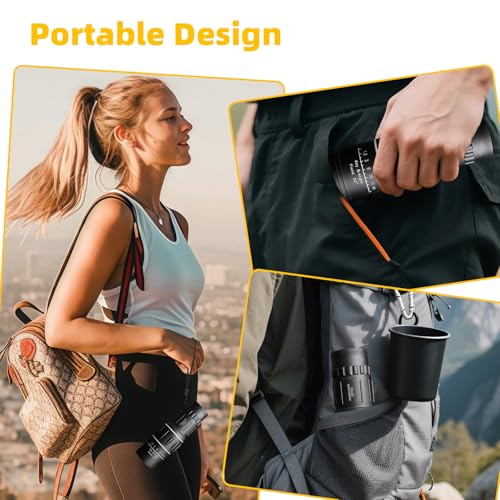 16X52 High Powered Monocular Telescope for Adults with Upgraded 52mm Objective Lens, Suitable as Mens Gifts Ideas for Camping, Hiking, Bird Watching and Hunting