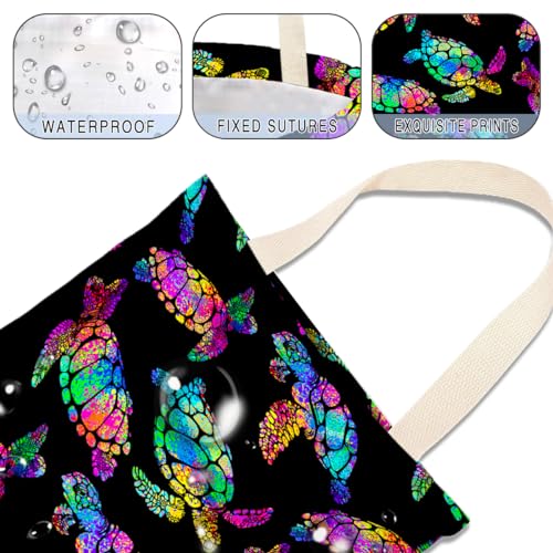 IRADA Car Trash Bag Hanging No Snap Small Garbage Bag for Car Back Seat - Cute Printed One-handed Strap Trash Bags - Rainbow Turtle - color: Rainbow Turtle Car Trash Bag