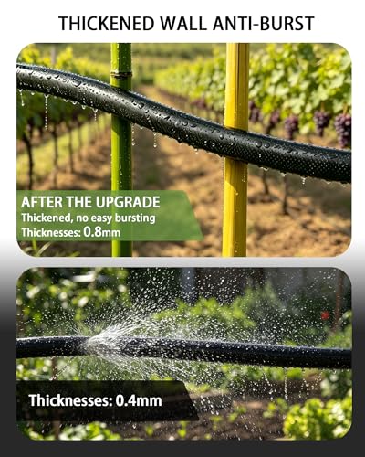 Flat Soaker Hose 100FT for Garden, 2Pack 50FT Upgrade Drip Irrigation Hose with Anodized Metal Ends and Heavy Duty Double-Layer, Leakproof & Flexible Water Saving 80% Hose for Lawn, Beds, Vegetable - size: 100FT(50FT*2)