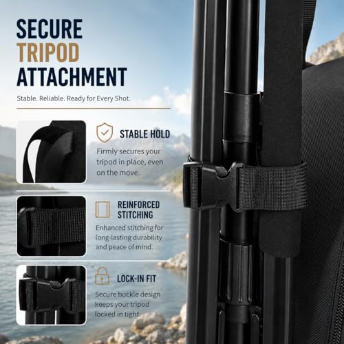 Camera Backpack for Photographers, Professional DSLR Camera Bag - color: Black, size: Standard