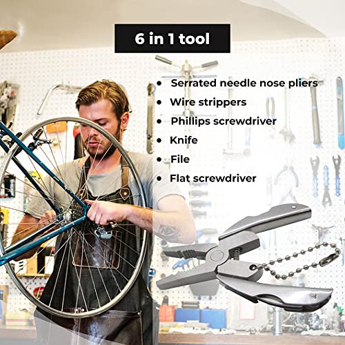 Gadgetime USA Multifunctional Stainless Steel Pliers & Mini Wrench Tool Set - Compact 5-in-1 Multipurpose Pliers & Wrench Set with Sheath - Tool Kit for Camping, Auto, Outdoor - EDC Multi Tool Set