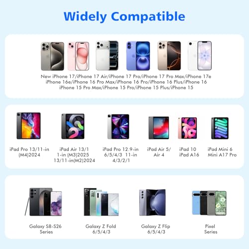 iPhone Charger Fast Charging,[Apple MFi Certified] 45W Dual Quick Apple Charger 2Pack 6FT Type C Block USB C to C Cable for iPhone 17E/17 ProMax/Air/17 Pro/16 Pro Max/16Pro/16E/15 ProMax/Plus,iPad Pro - color: White 6FT C-C