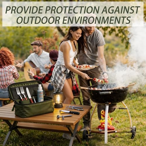 Heavy Duty Outdoor Tool Bags for Men, Wear Resistant Tool Storage Bag with Adjustable Shoulder Strap, Durable & Waterproof Tool Organizer - size: 5L-Green
